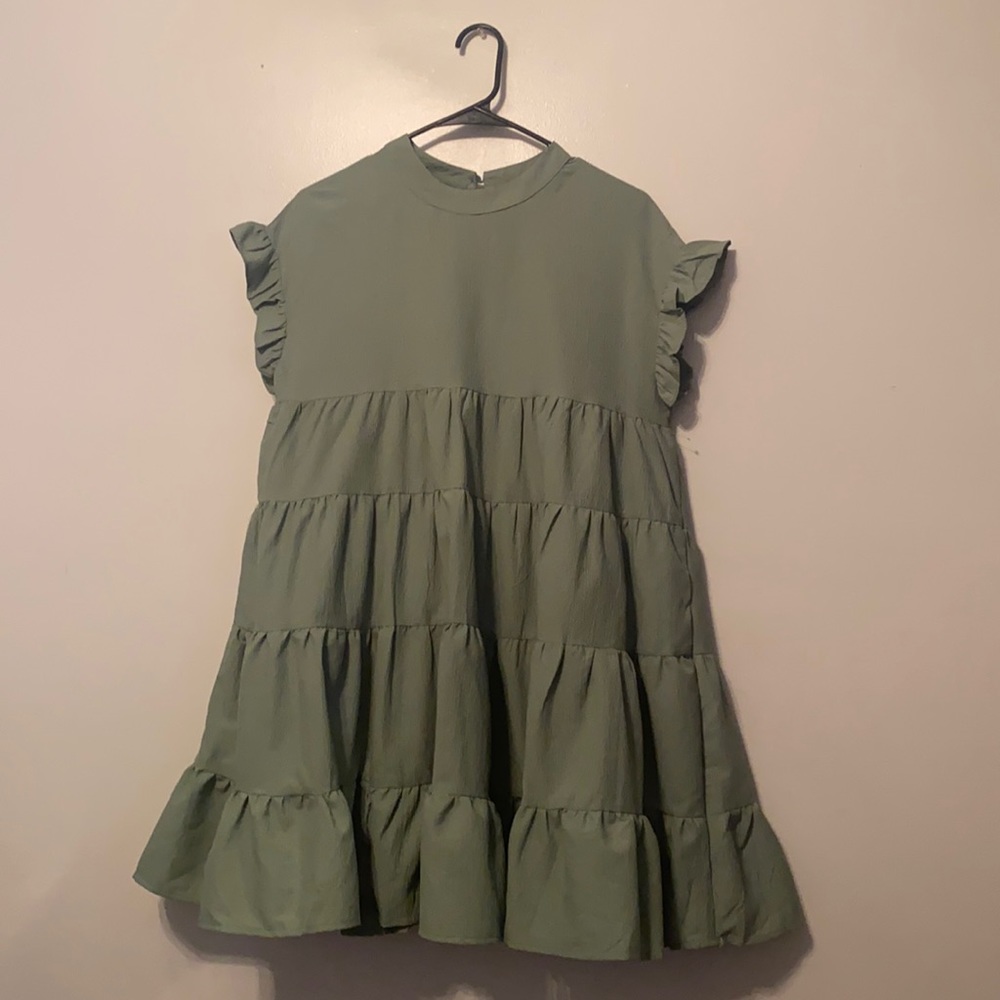 Medium Green Baby Doll Dress